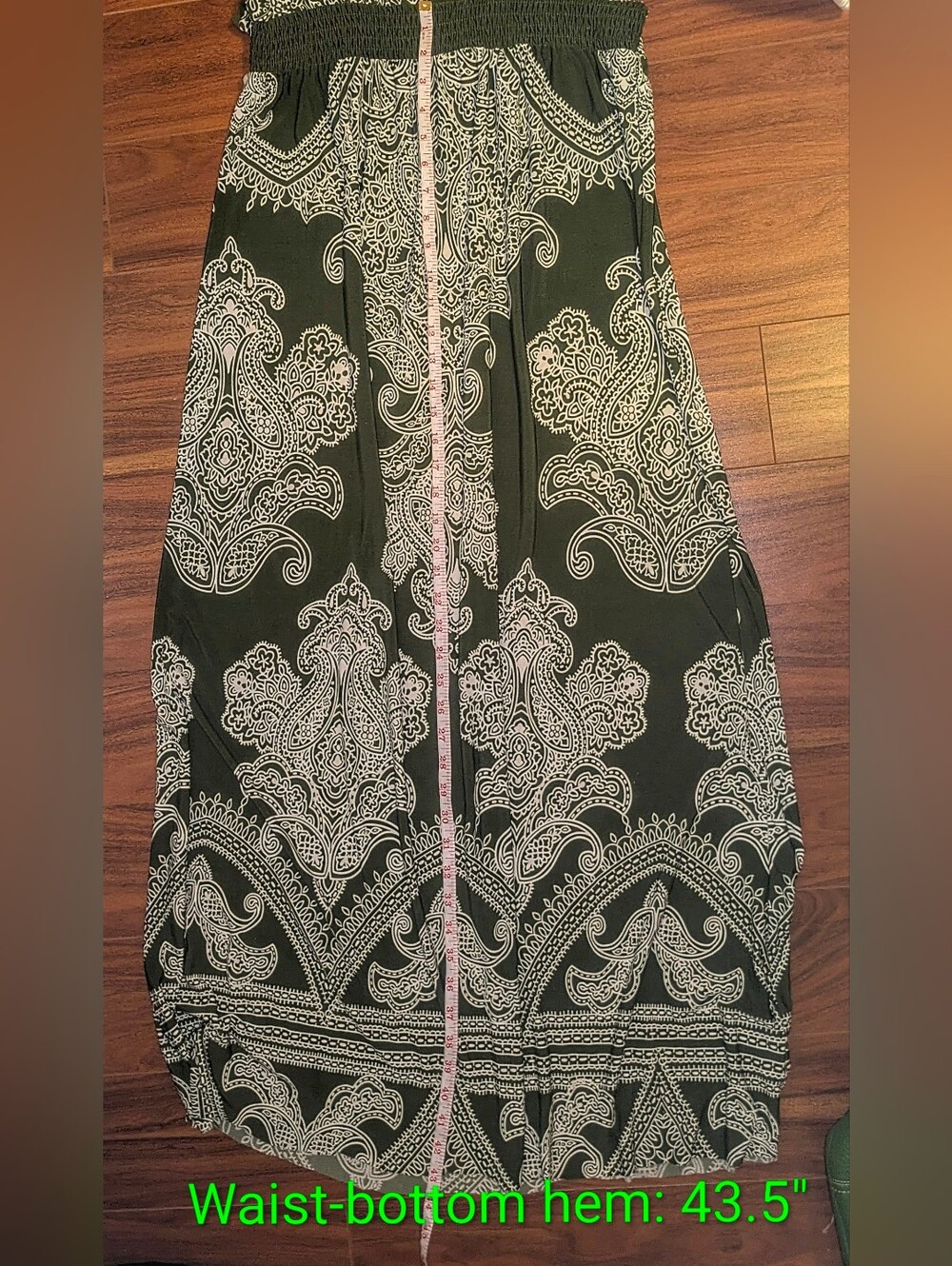 APT. 9 Paisley Spaghetti Strap Sleeveless Smocked Empire Waist Maxi Dress - M - Picture 11 of 16